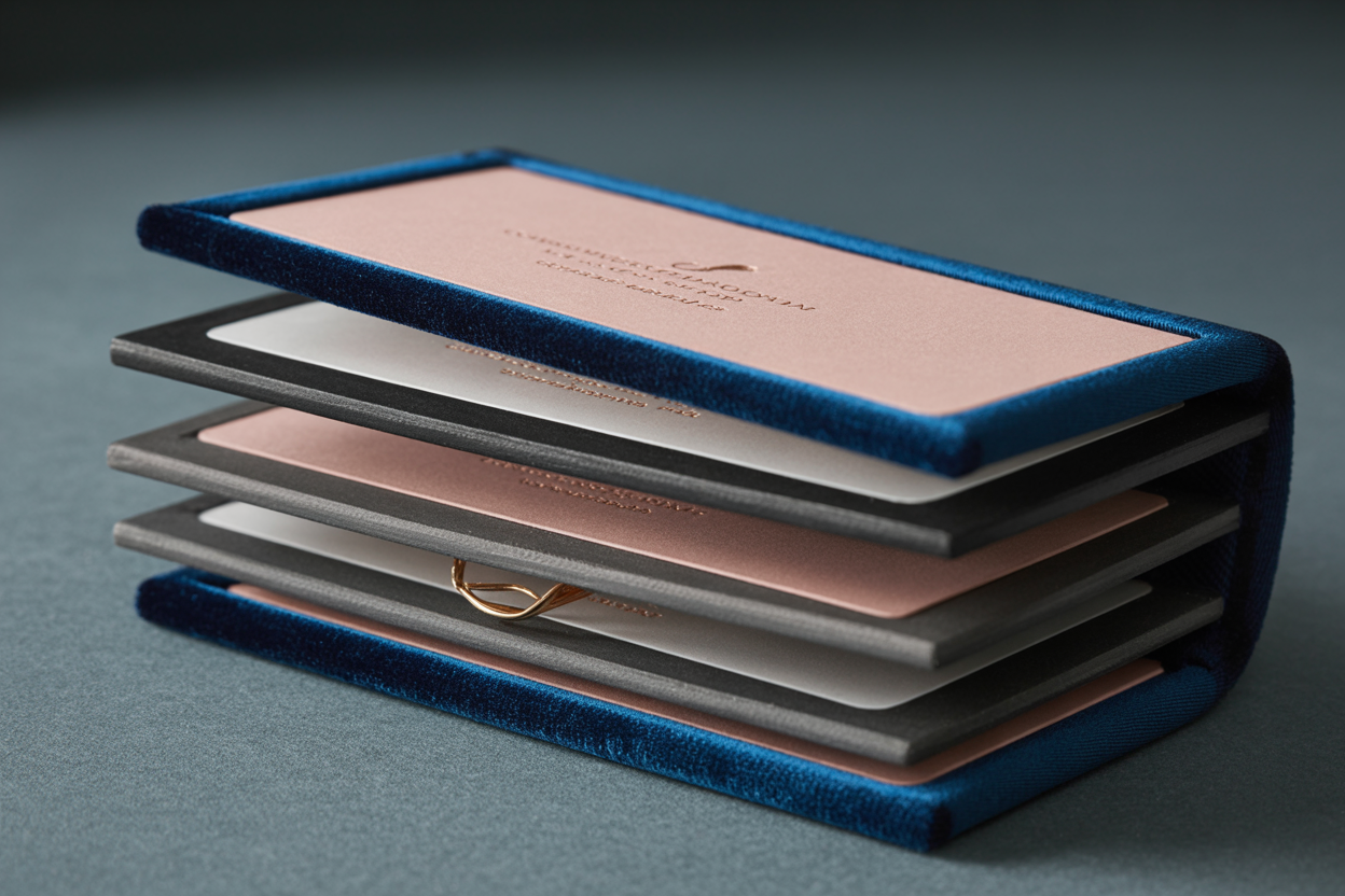 Stacked velvet membership card passes